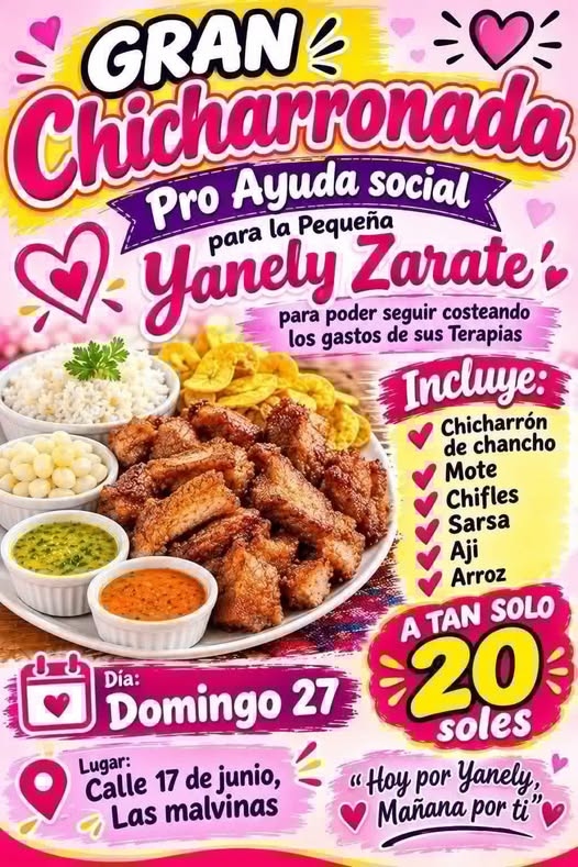 Gran Chicharronada Pro Ayuda Social — Pequeña Yanely Zárate